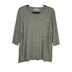 Philosophy drop sleeve green slouchy top size small
